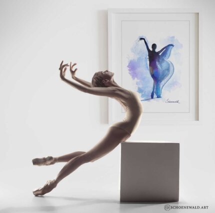 Ballerina Nr 3 by Schoenewald.art in a minimalistic but luxery interior